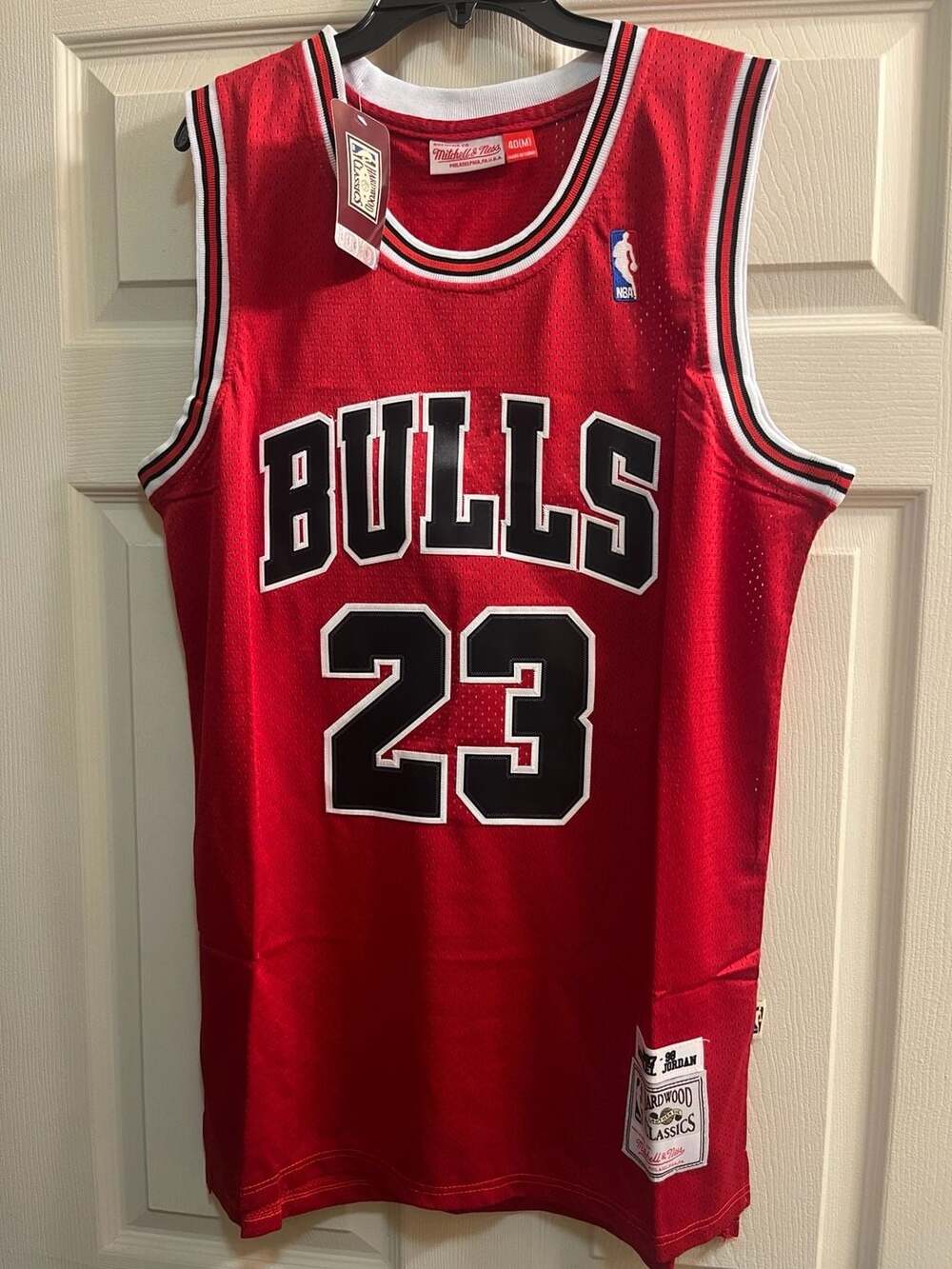 Michael Jordan Chicago Bulls Red Authentic Jersey, size 40